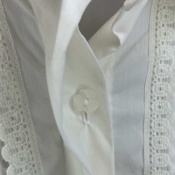 Vintage Jessica Lace Detail Button Down - Picture 4 of 5